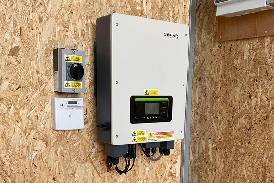 Solar string inverter installation