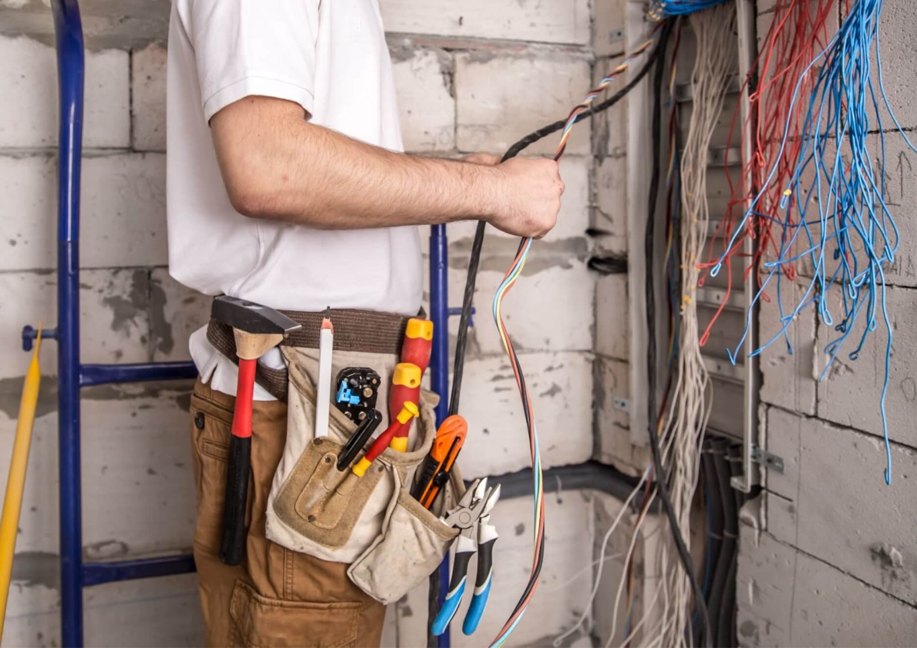 House rewiring in progress